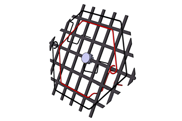 Kapazitive Sensorelemente aus Carbonfaser-Rovings, netzartige Struktur